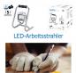 Preview: Ledino LED Arbeitsstrahler Dahlem 10SCB 10W wie 102W IP65  silber / schwarz 2,5 m Zuleitung  mit Stecker